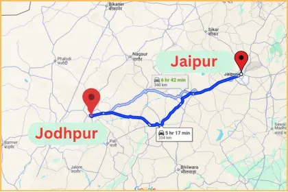 Jaipur to Jodhpur Taxi or one way taxi Service